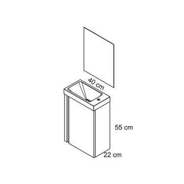 Medidas mueble baño Lagos 40