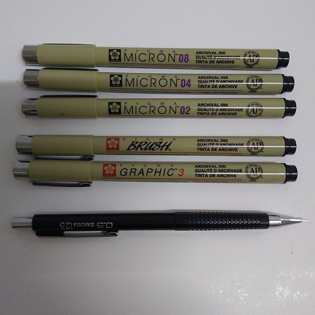 Colección exclusiva Manga de 3 rotuladores Pigma Micron negros