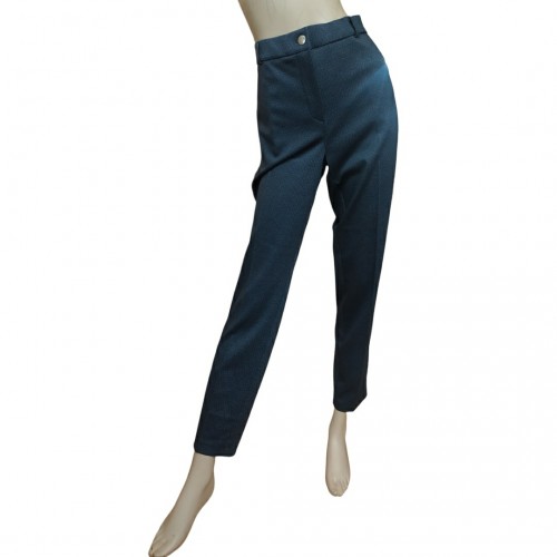 Pantalón azul estampado geométrico