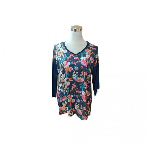 Camiseta marino estampado flores