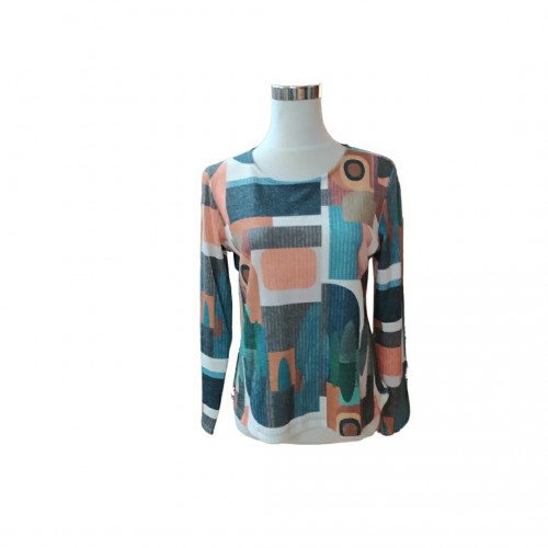Camiseta sra estampados asimétricos