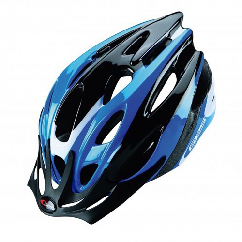 casco ciclismo azul