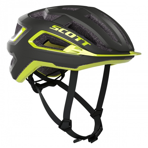 Casco Scott Arx Plus (ce)  negro y amarillo