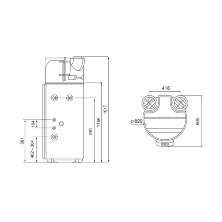 Aeromax VS Combi 200L Bomba de calor ACS suelo