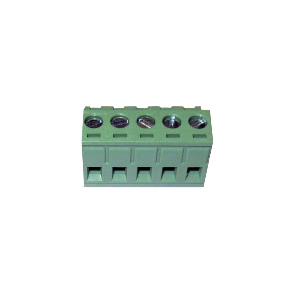 Regleta electrónica 5 polos verde