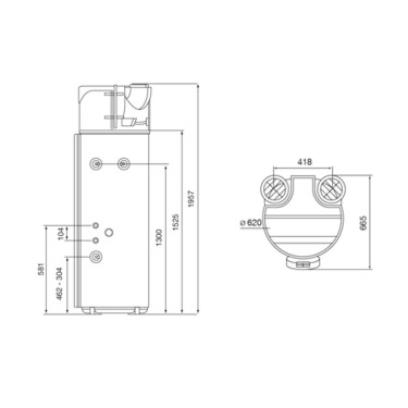 Aeromax VS 270L Bomba de calor ACS suelo