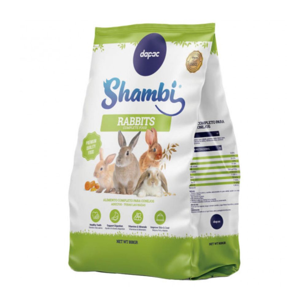 Shambi Menú Extra Conejos 800 g alimento completo y equilibrado