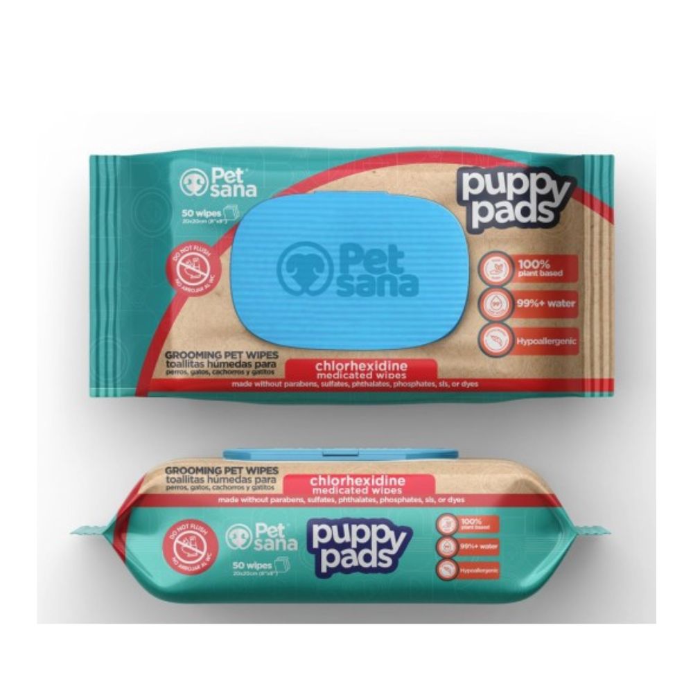 PetSana Puppy Wipes 60 uds - Toallitas para perros y gatos