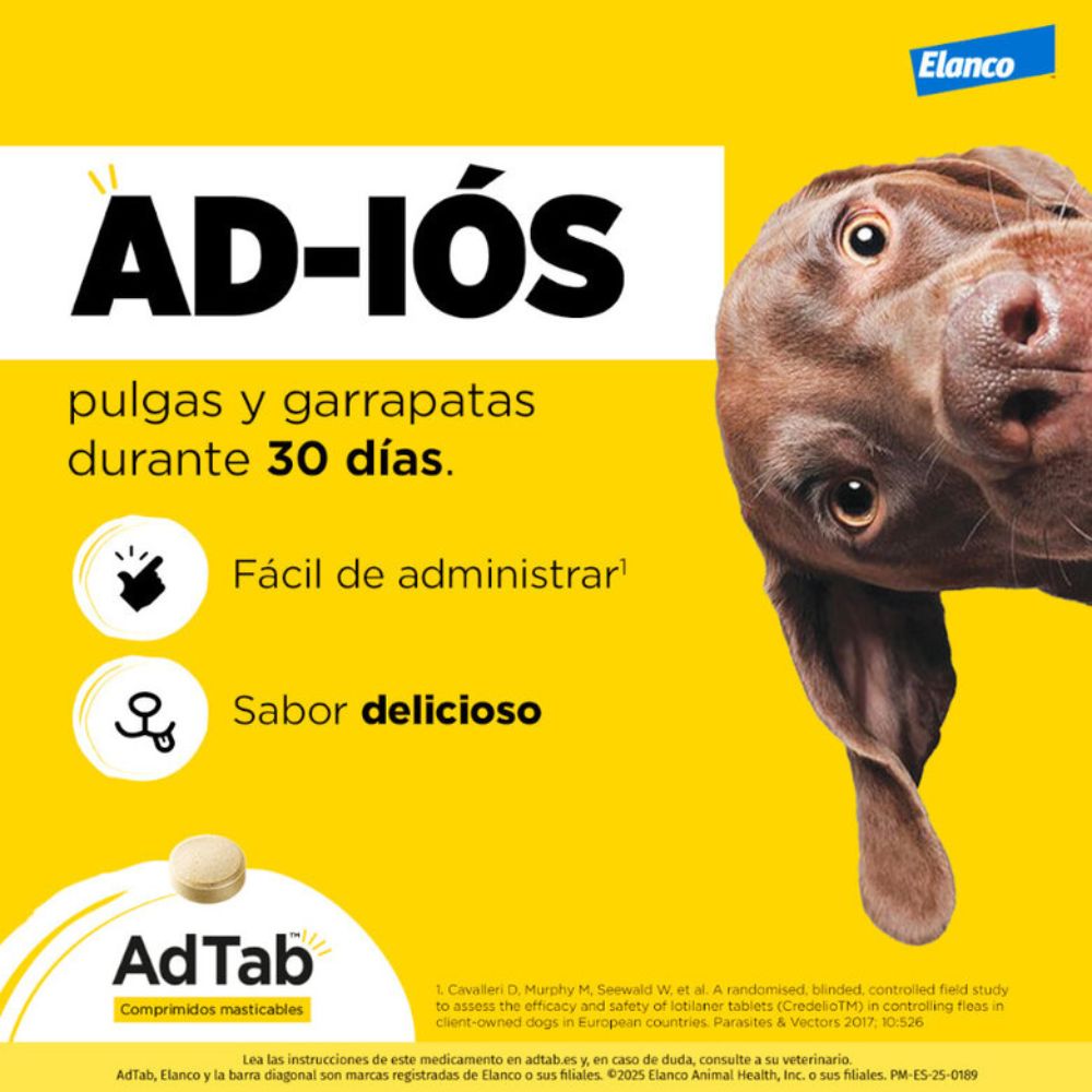 AdTab comprimido masticable garrapatas y pulgas