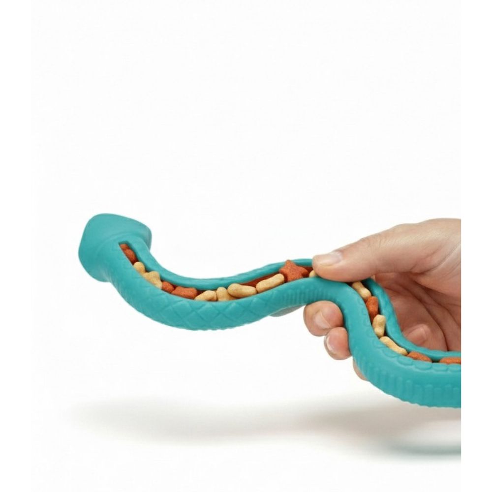 Doggy Masters Serpiente dispensadora de snacks azul