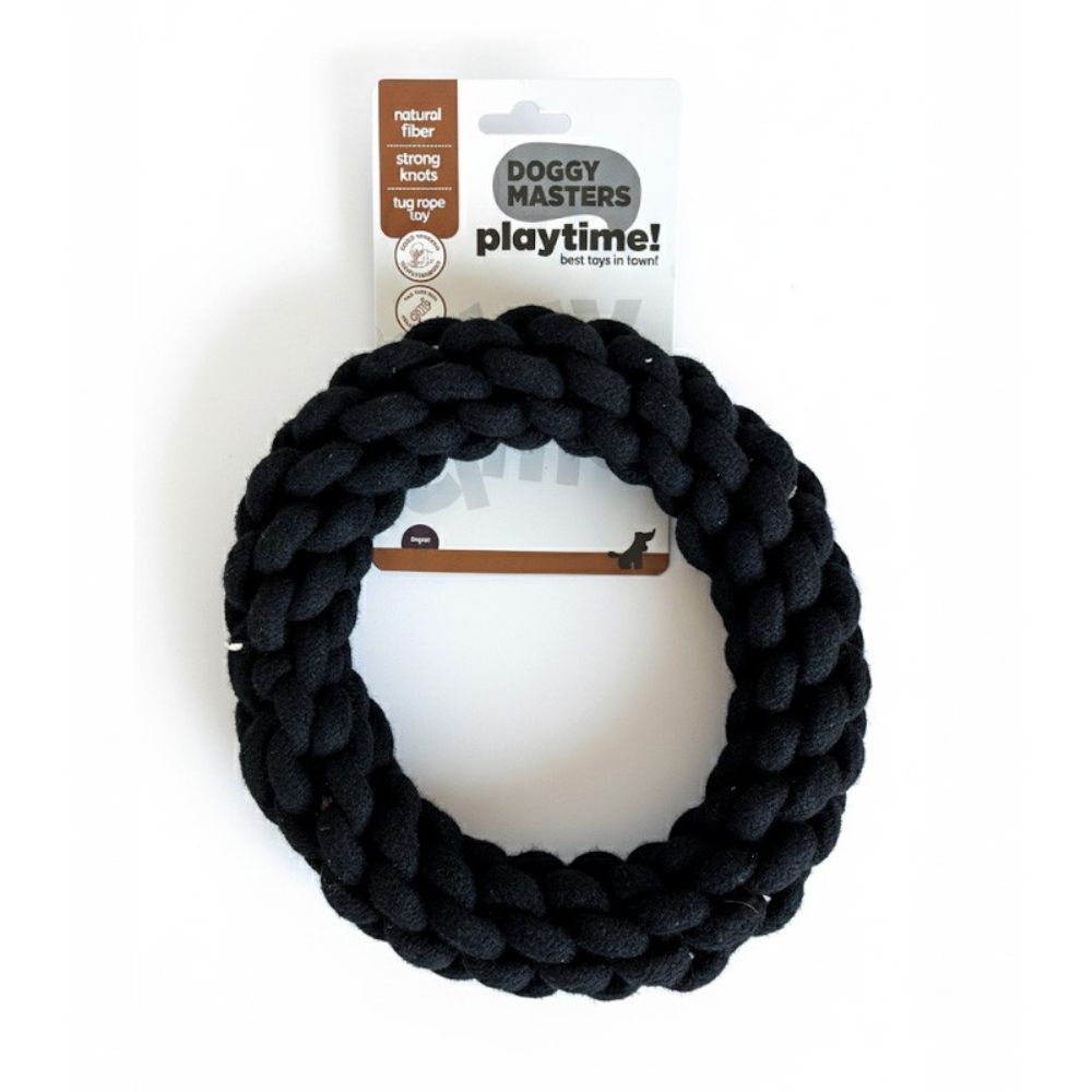 Doggy Masters Aro de cuerda negro 20cm