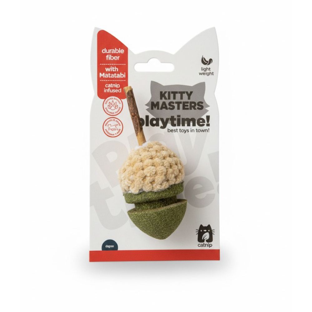 Kitty Masters Juguete bellota verde con catnip