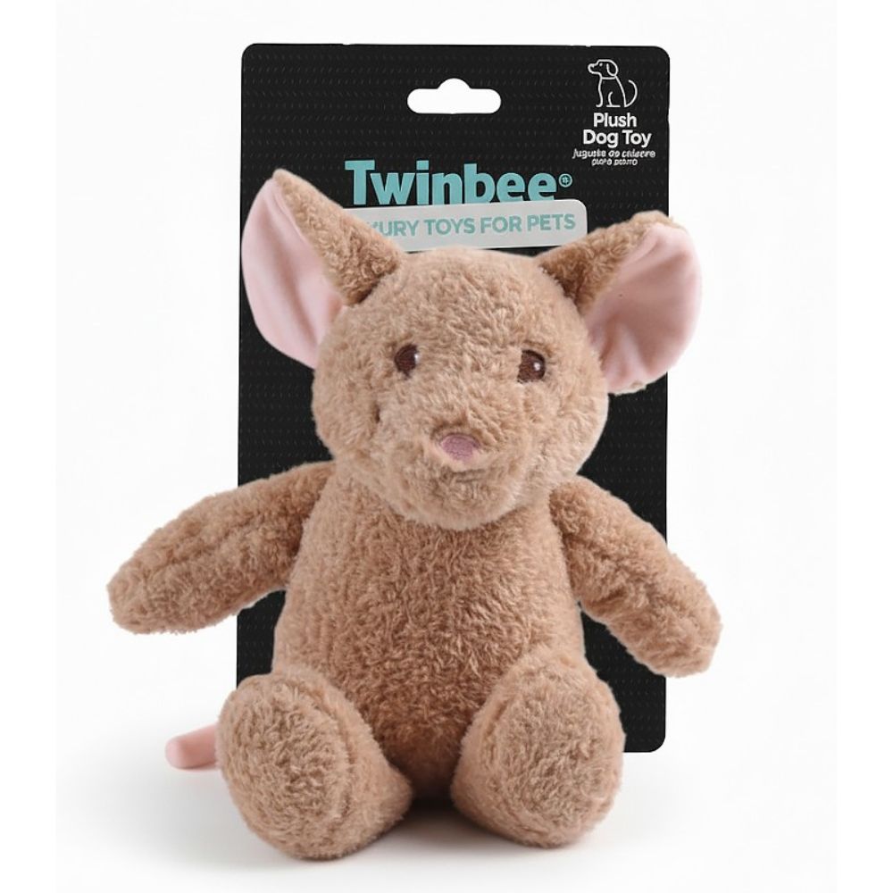 Twinbee Peluche Ratón Maxi 22 cm con Sonido para Perro