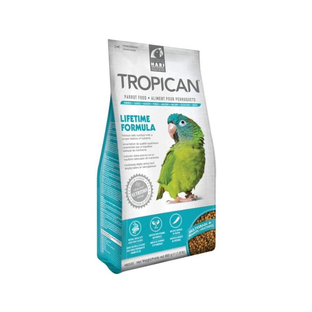 Pienso para loros Tropican Mantenimiento 820g