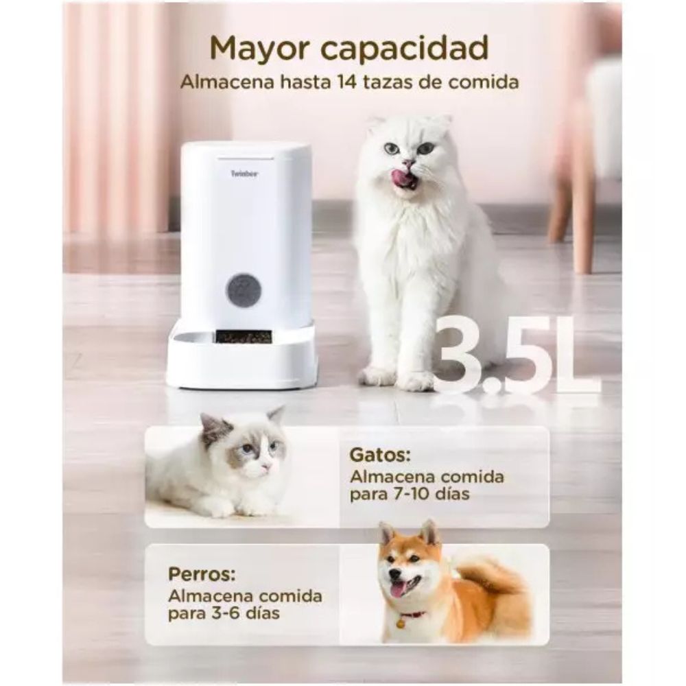 Comedero Tolva Twinbee FG100 3,5L para mascotas