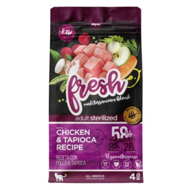 Fresh Mediterranean Blend Cat GF Sterilized Pollo & Tapioca 4kg