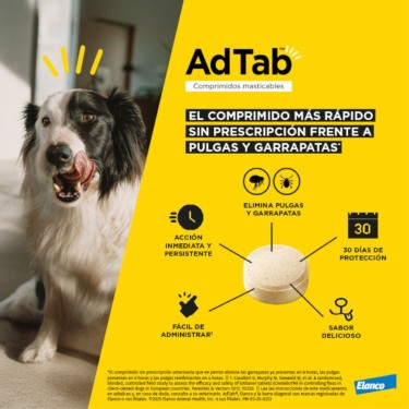 AdTab comprimido masticable garrapatas y pulgas