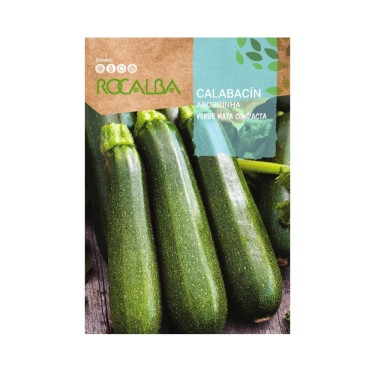 Semillas de calabacín verde mata compacta