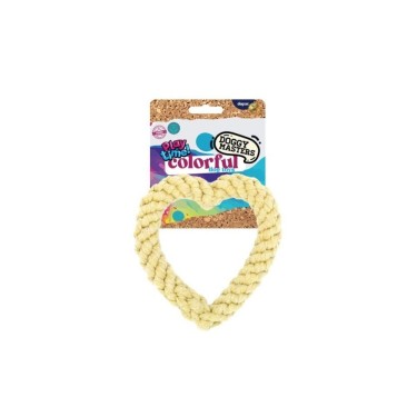 Doggy Masters Colorful corazón natural de yute 12 cm