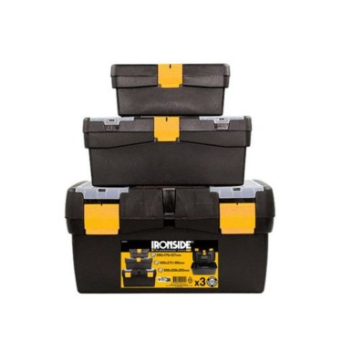 Caja de herramientas Ironside juego 3 tamaños 4, 10 y 23 litros