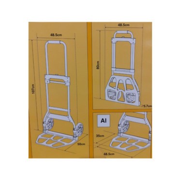 Carretilla plegable aluminio IRONSIDE 120 kg en Tucan