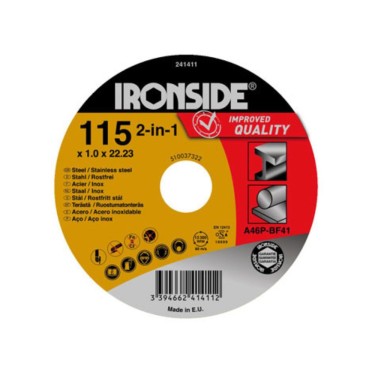 Disco corte acero inox 125 x 1 x 22 mm Ironside en Tucan