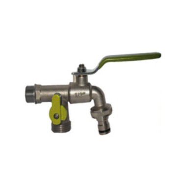 Grifo jardín 2 salidas 3/4 con enchufe rápido Ironside en Tucan