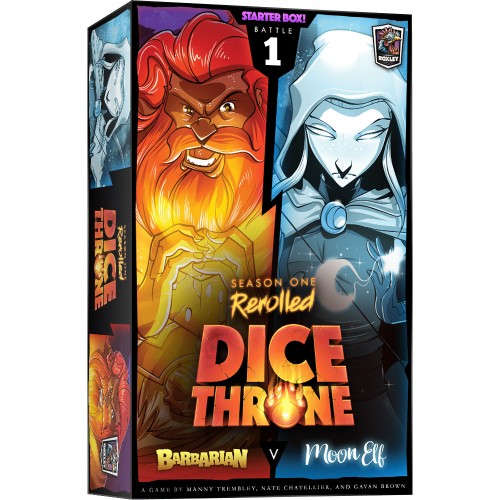 Dice Throne 1 bárbaro vs elfa portada